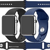 Bracelet Ibroz Apple Watch SoftTouch 40/41mm noir+bleu