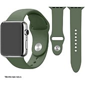 Bracelet Ibroz Apple Watch SoftTouch 44/45mm vert olive