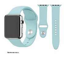 Bracelet Ibroz  Apple Watch SoftTouch 44/45mm bleu ciel