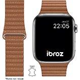 Bracelet Ibroz  Apple Watch Cuir Loop 42/44/45mm marron