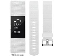 Bracelet Ibroz  Fitbit Charge 2 Silicone blanc