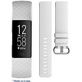 Bracelet Ibroz Fitbit Charge 3/4 Silicone blanc