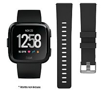 Bracelet Ibroz  Fitbit Versa/Versa 2 Silicone noir