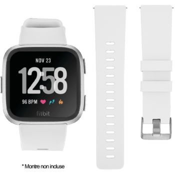 Ibroz Fitbit Versa/Versa 2 Silicone blanc
