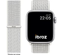 Bracelet Ibroz  Apple Watch Nylon Loop 38/40/41mm blanc