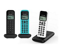 Téléphone sans fil Alcatel  D285 Blanc/ Noir et Turquoise
