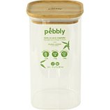 Boîte alimentaire Pebbly  en verre carre avec couvercle