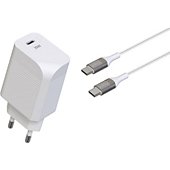 Chargeur USB C Green_e USB-C 30W + Cable USB-C blanc