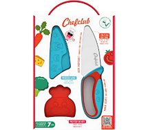 Couteau de cuisine Chefclub  le couteau du chef kids bleu et rouge