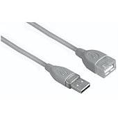 Câble USB Hama RALLONGE USB 2.0 A/A GRIS 1M80