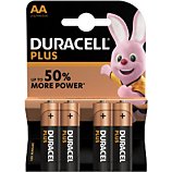 Pile Duracell  Plus Power AA/LR06, pack de 4 unités