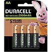Pile rechargeable Duracell AA/LR6 ULTRA POWER 2500 mAh, x4