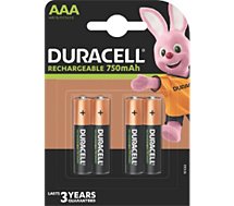 Pile rechargeable Duracell  AAA/LR03 PLUS POWER 750 mAh, x4