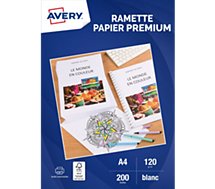 Papier ramette Avery  200 Feuilles de papier premium 120g