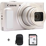 Appareil photo Compact Canon  SX620 HS Argent et Blanc + Etui + SD16Go