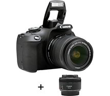 Appareil photo Reflex Canon  EOS 2000D + EF-S 18-55 IS II + EF 50mm