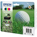 Cartouche d'encre Epson  T3476 (N/C/M/J) XL Série Balle de golf