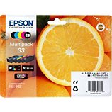 Cartouche d'encre Epson  T3337 (N/NP/C/M/J) Série Orange