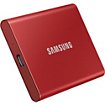 Disque SSD externe Samsung portable T7 500go rouge métallique