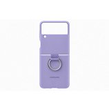 Coque Samsung  Z Flip 3 Silicone anneau violet