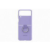 Coque Samsung Z Flip 3 Silicone anneau violet