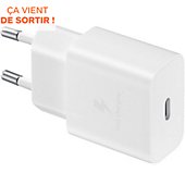 Chargeur USB C Samsung 15W USB-C + cable blanc