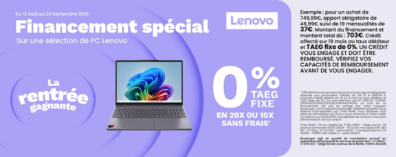 Financement Lenovo