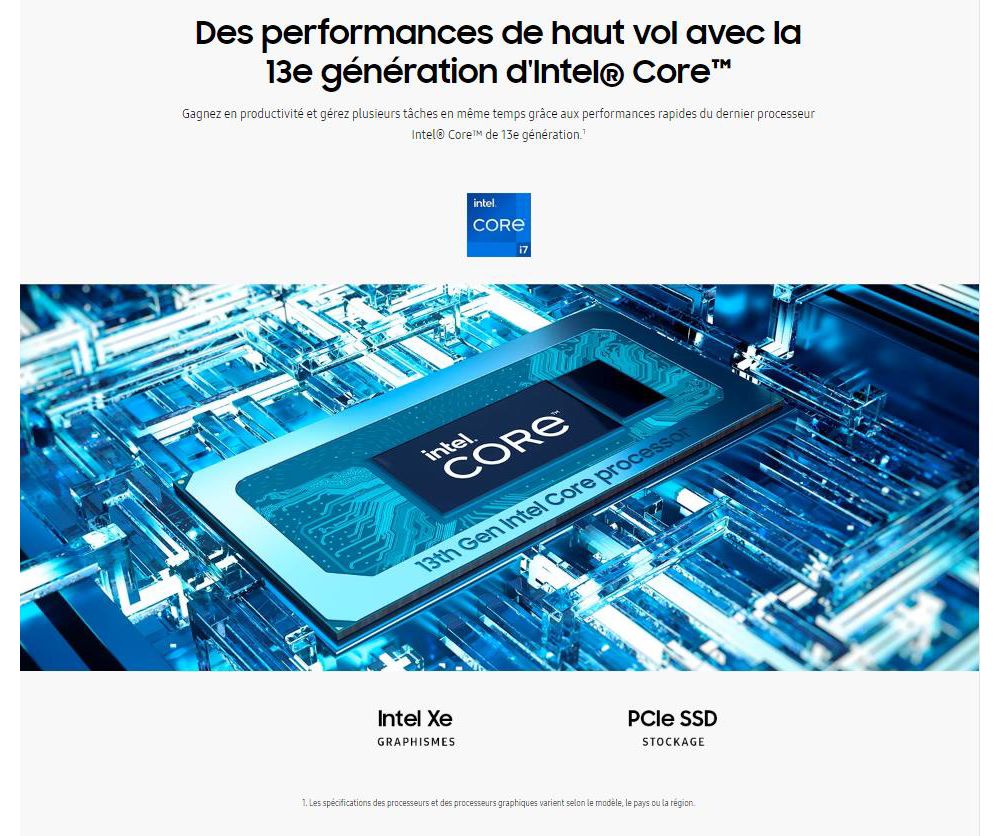 Samsung Galaxy Book3 Intel® Core™ 13e génération
