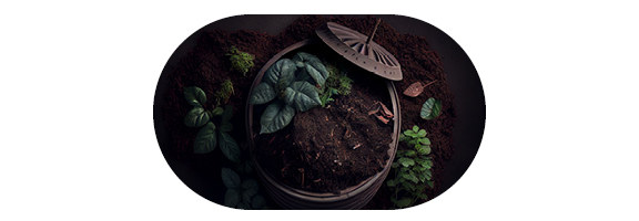 composteur de jardin terreau