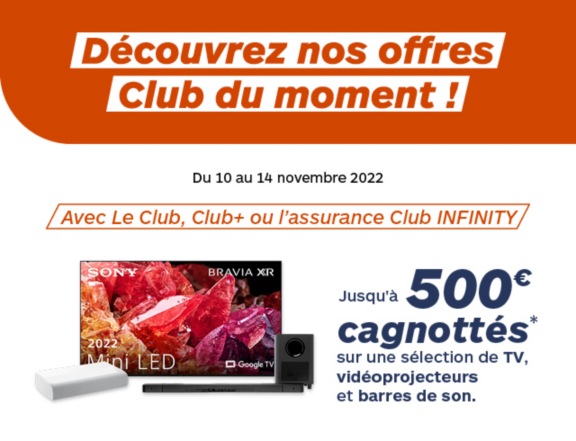 Jusqu'à 300€ cagnottés sur une sélection de TV, barres de son et vidéoprojecteur