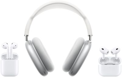 Image montrant des AirPods, des AirPods Max et des AirPods Pro.