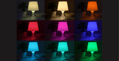 ampoule nuances de blancs et couleurs