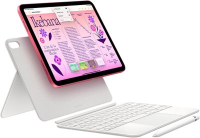Présentation de l’iPad, du Magic Keyboard Folio et de l’Apple Pencil.