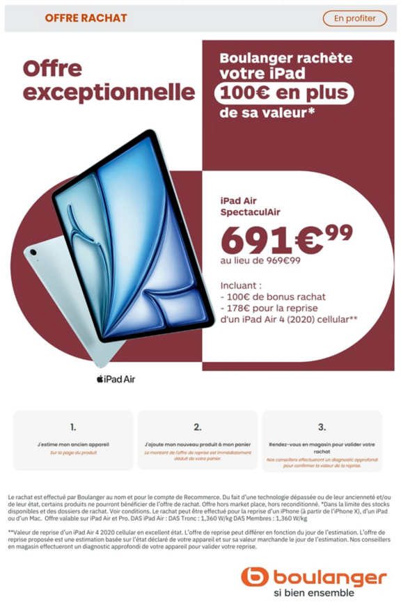 ILV DESK BONUS RACHAT ET AUTRE - ipad