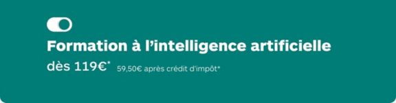 Formation à l'intelligence artificielle  pour 119€*