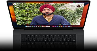 Image d’un appel vidéo FaceTime sur le MacBook Pro.