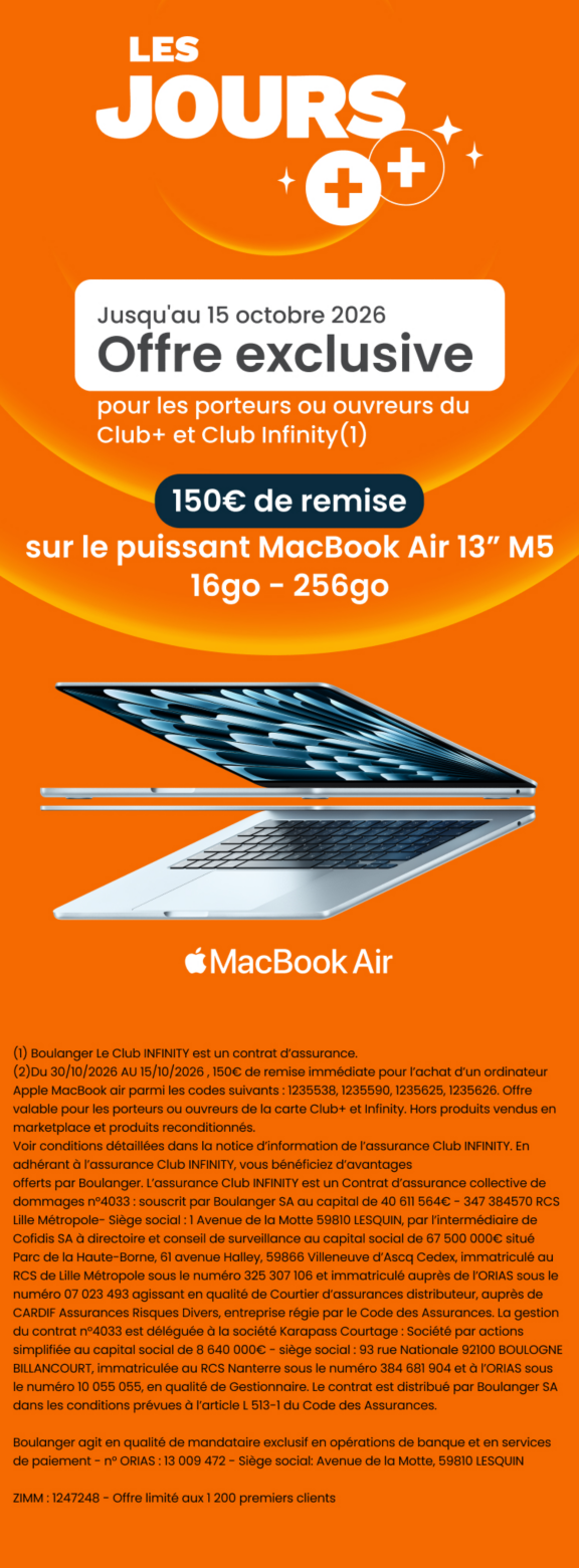 macbook air financement