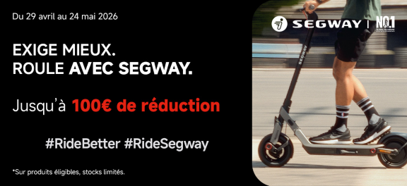 Jusqu'à 100€ de réduction chez Segway