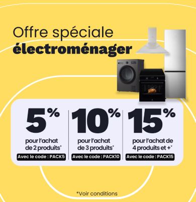 Offre spéciale électroménager (5/10/15)
