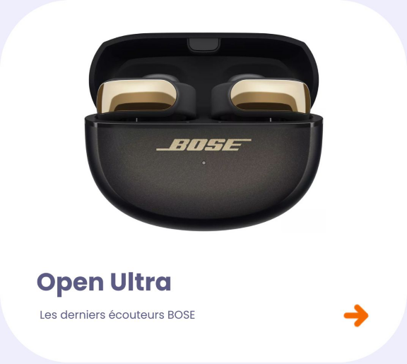 Ecouteurs BOSE Open Ultra noir et or