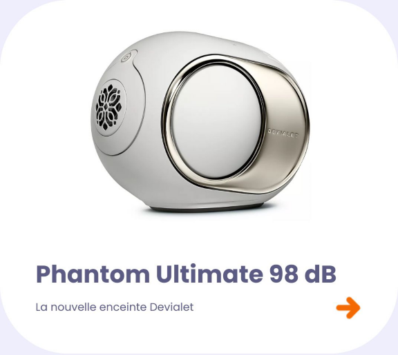 Enceinte résidentielle DEVIALET Phantom Ultimate 98 dB Light Pearl
