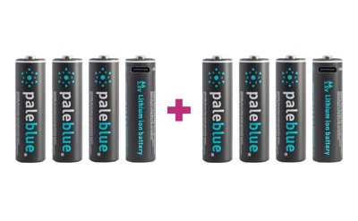 Pale Blue piles rechargeables par USB-C
