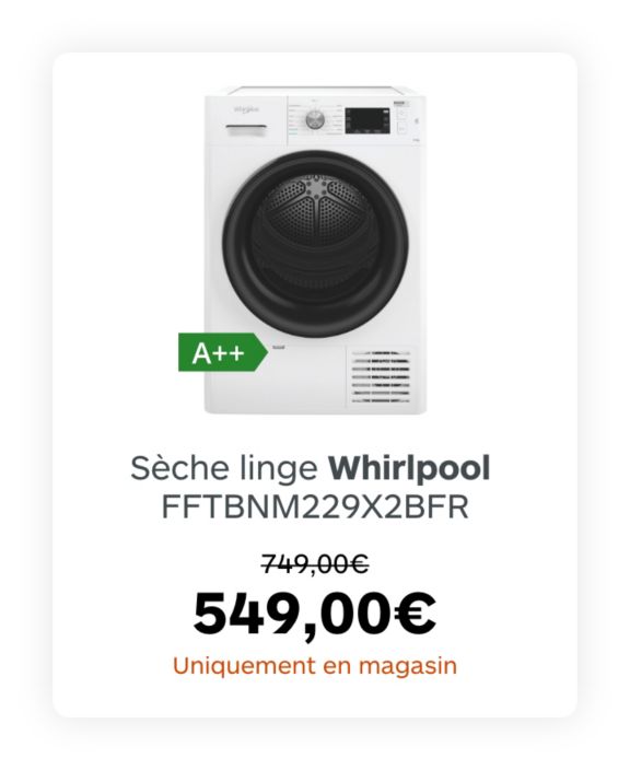 Sèche linge whirlpool