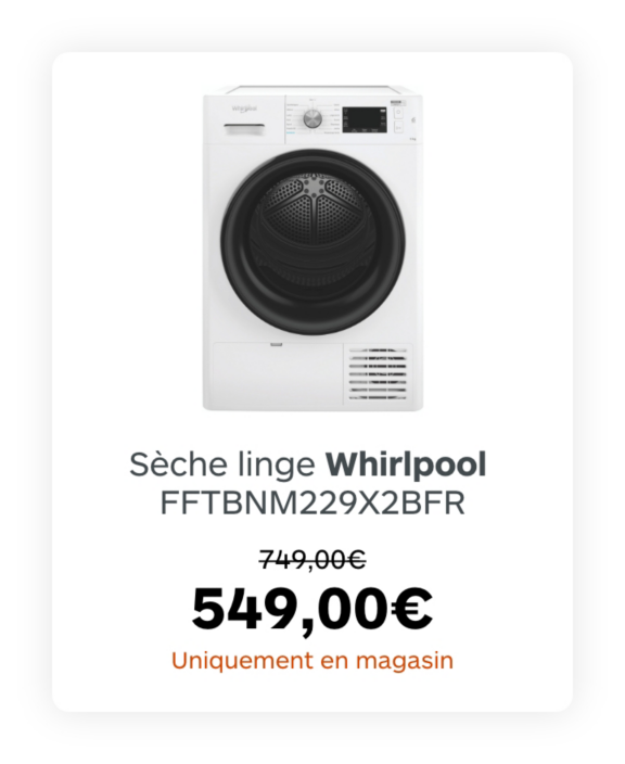 Sèche linge whirlpool