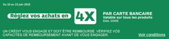 Financement 4x sur mesure