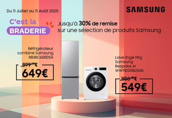 Offres électroménager Samsung 