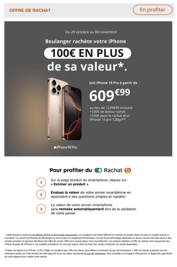 Bonus rachat Iphone
